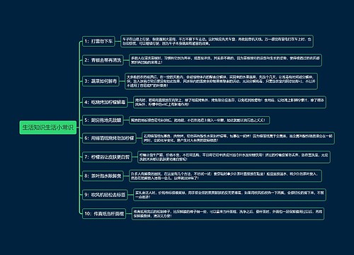 生活知识生活小常识思维导图