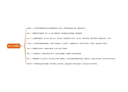 常识之毒蘑菇思维导图