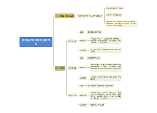 临床医师考试呼吸系统气胸思维导图