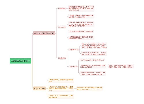 二建市政混凝土施工思维导图
