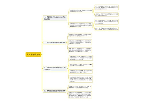 无货源选品方法思维导图