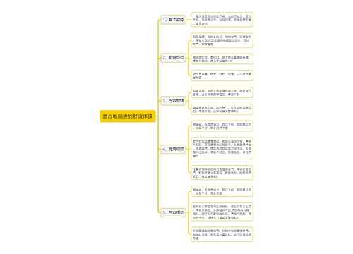 适合电脑族的舒缓体操思维导图