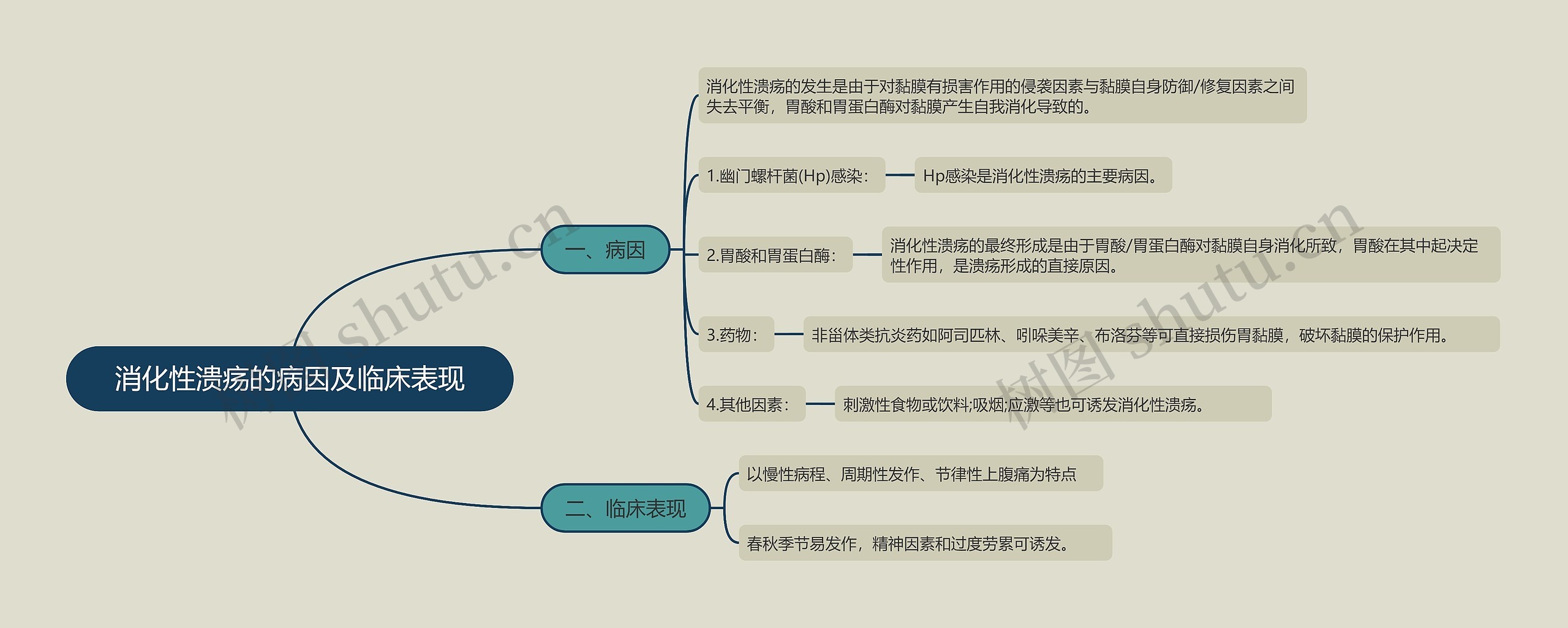 消化性溃疡的病因及临床表现