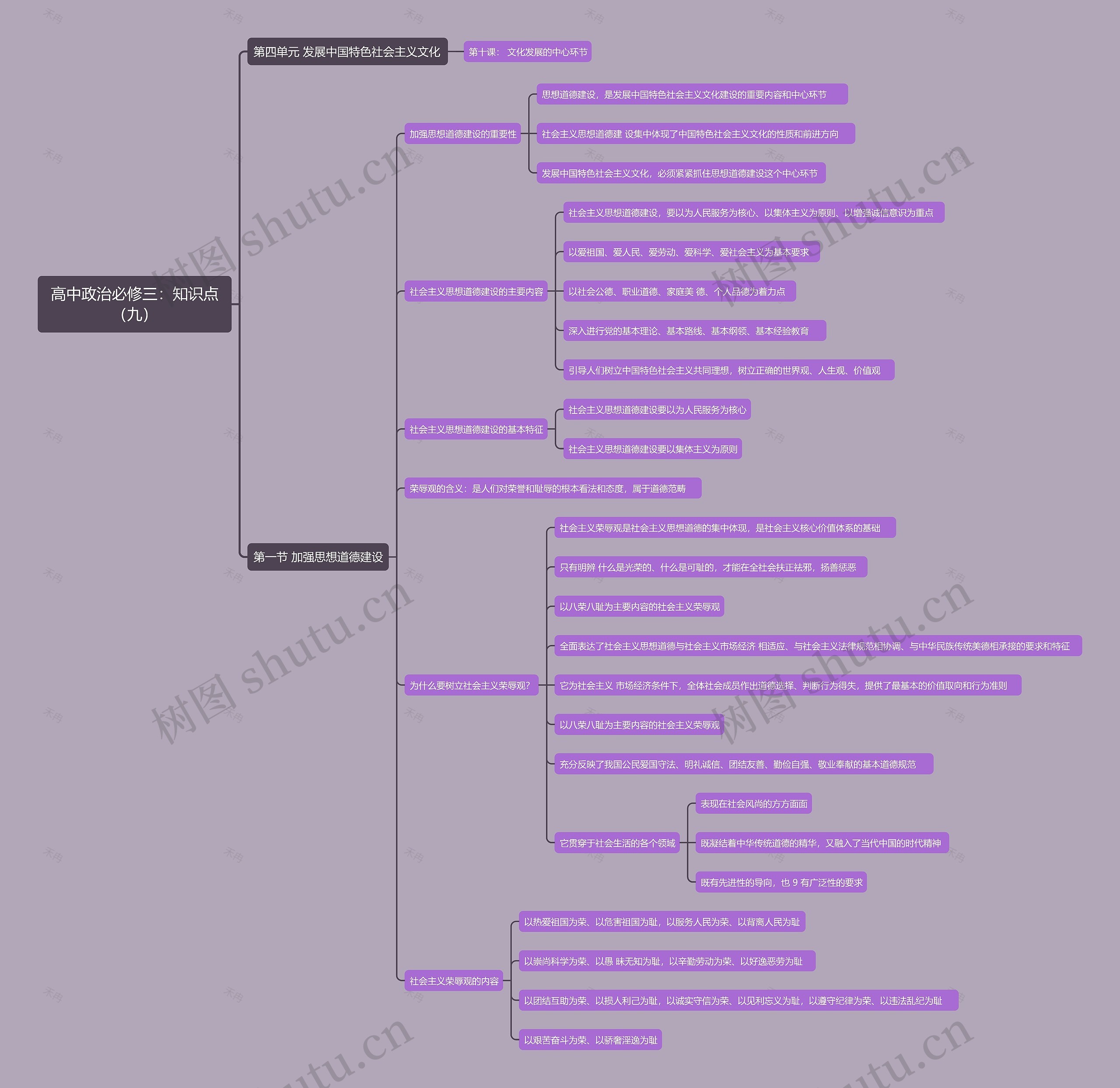 高中政治必修三:知识点(九)思维导图高清图 高中政治必修三:知识点(九)思维导图