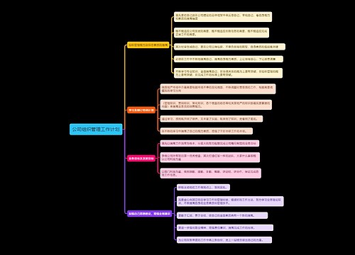 公司组织管理工作计划