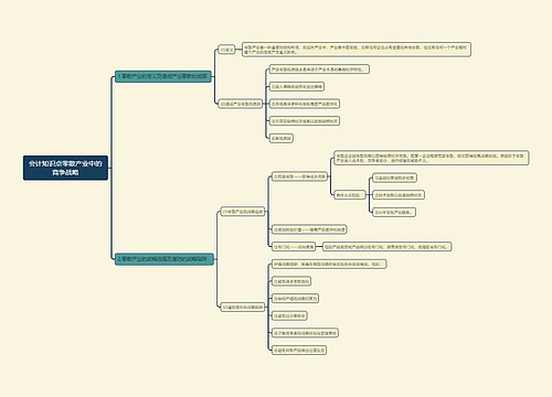会计知识点零散产业中的竞争战略思维导图