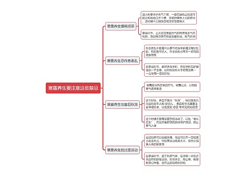 寒露养生要注意这些禁忌思维导图