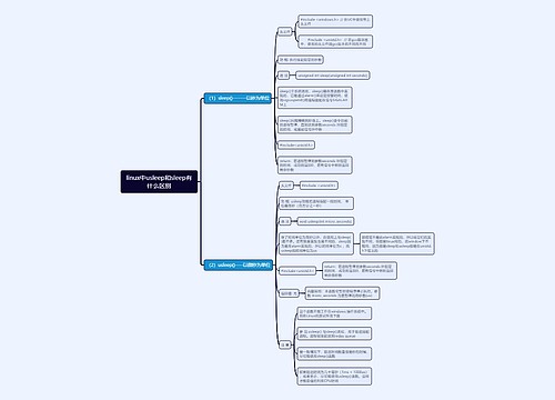 linux中usleep和sleep有什么区别思维导图