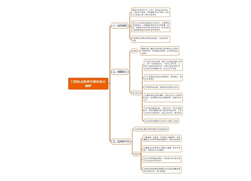 口腔执业医师牙源性角化囊肿思维导图