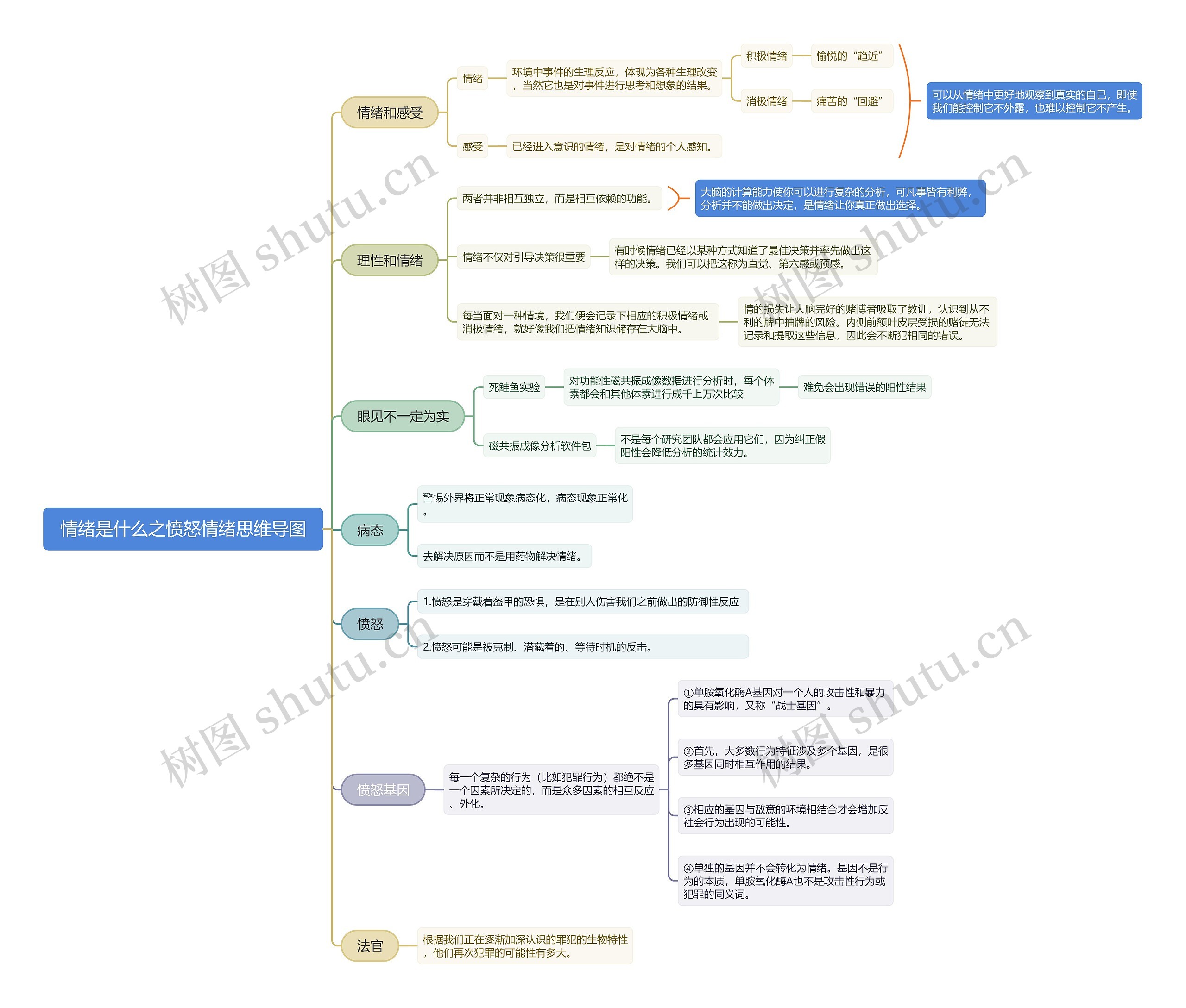 情绪是什么之愤怒情绪思维导图
