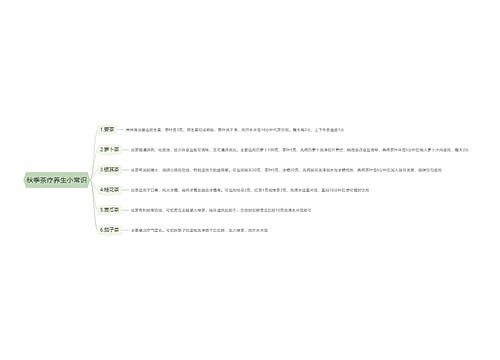 秋季茶疗养生小常识思维导图 秋季茶疗养生小常识思维导图