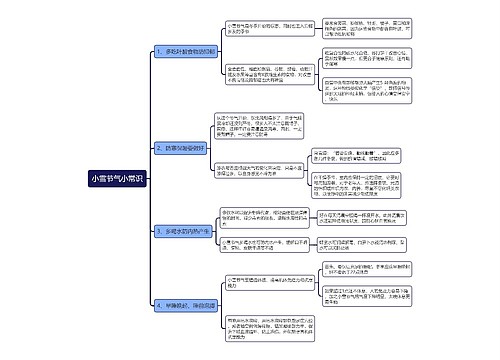小雪节气小常识思维导图