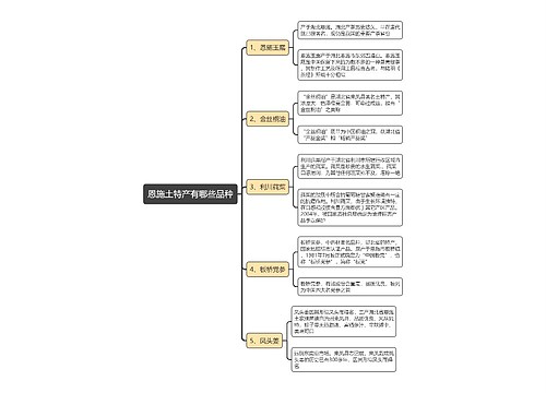 恩施土特产有哪些品种思维导图