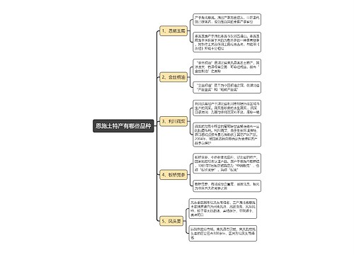 恩施土特产有哪些品种思维导图