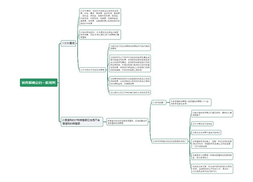 销售额确定的一般规则思维导图