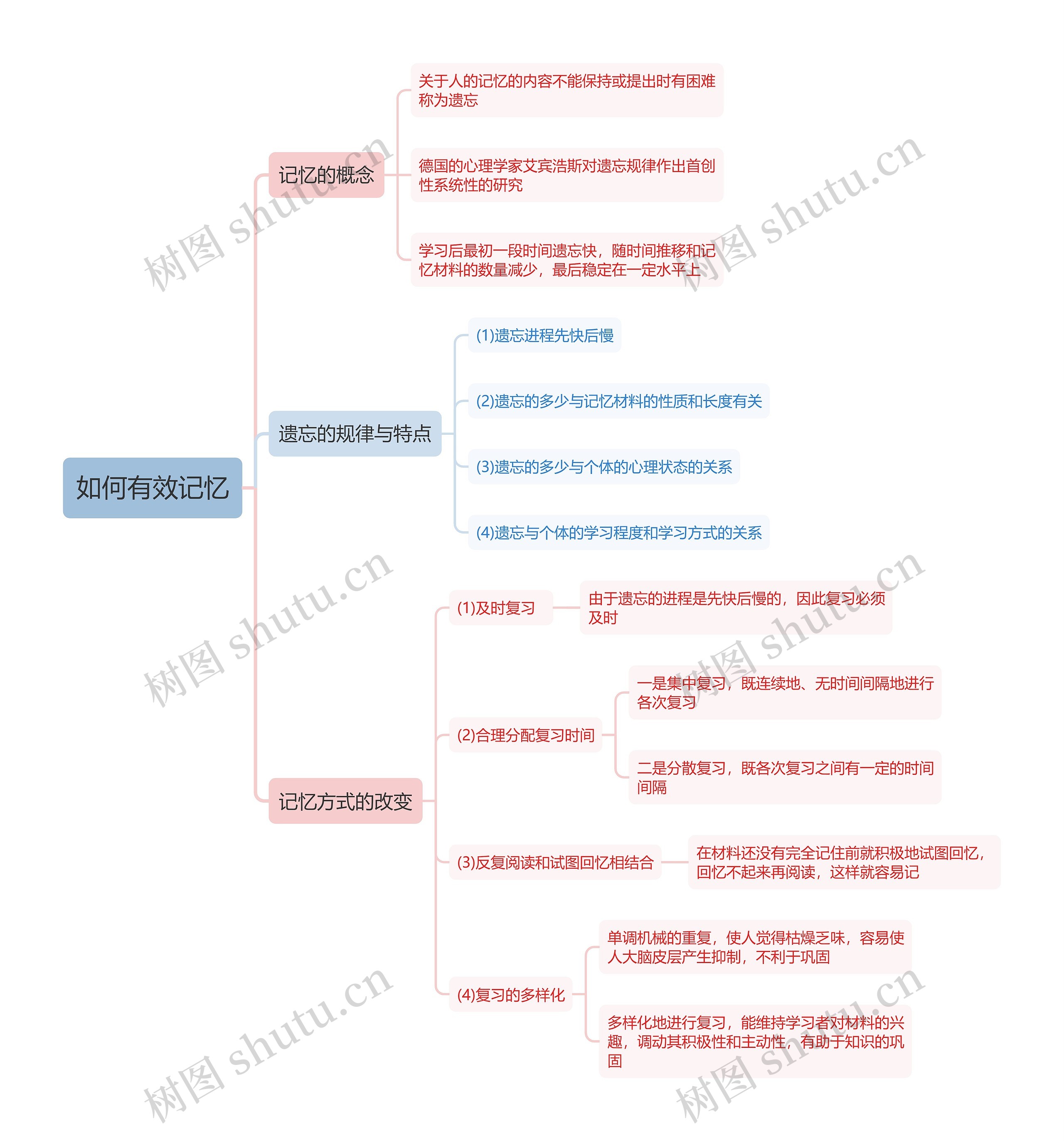 如何有效记忆思维导图