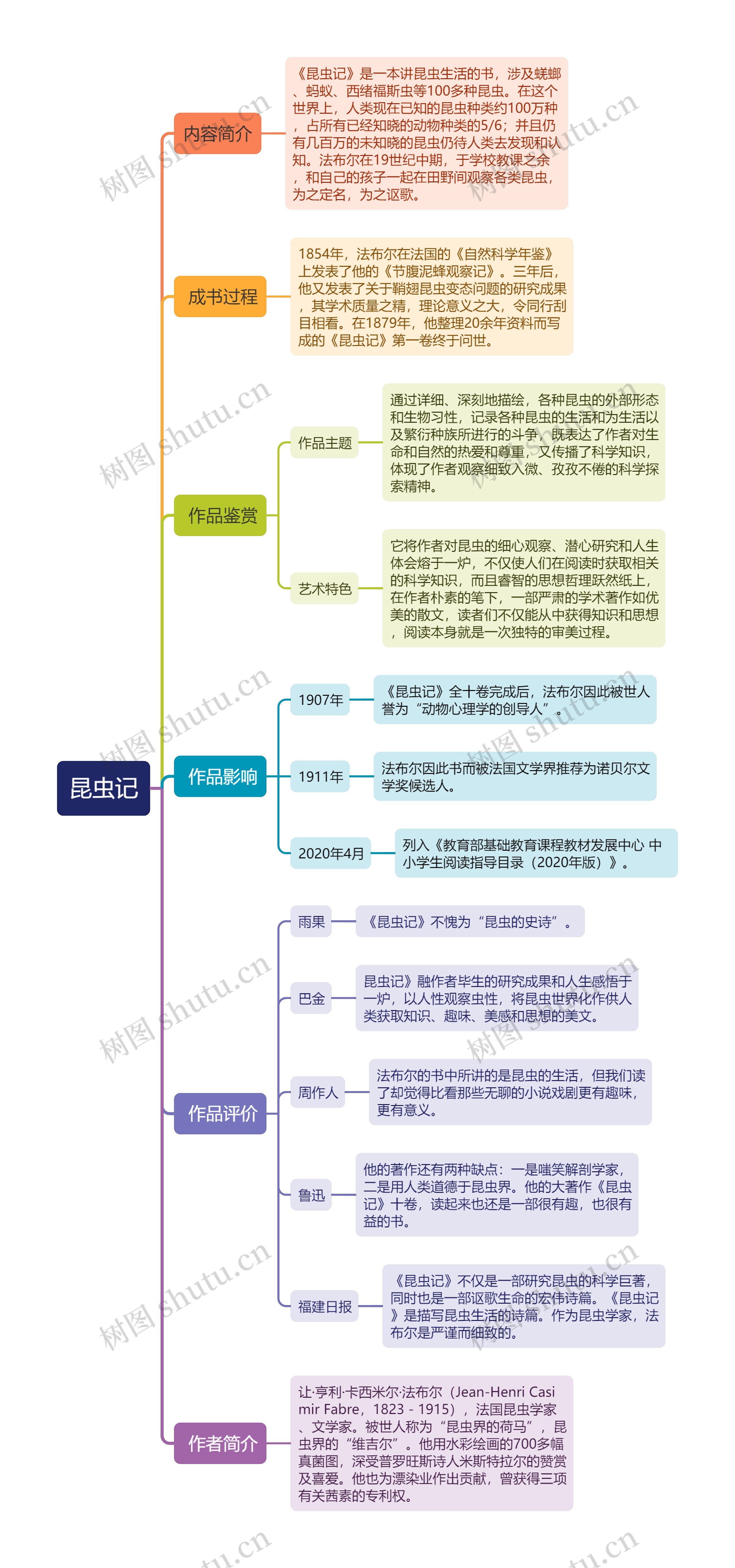 昆虫记思维导图