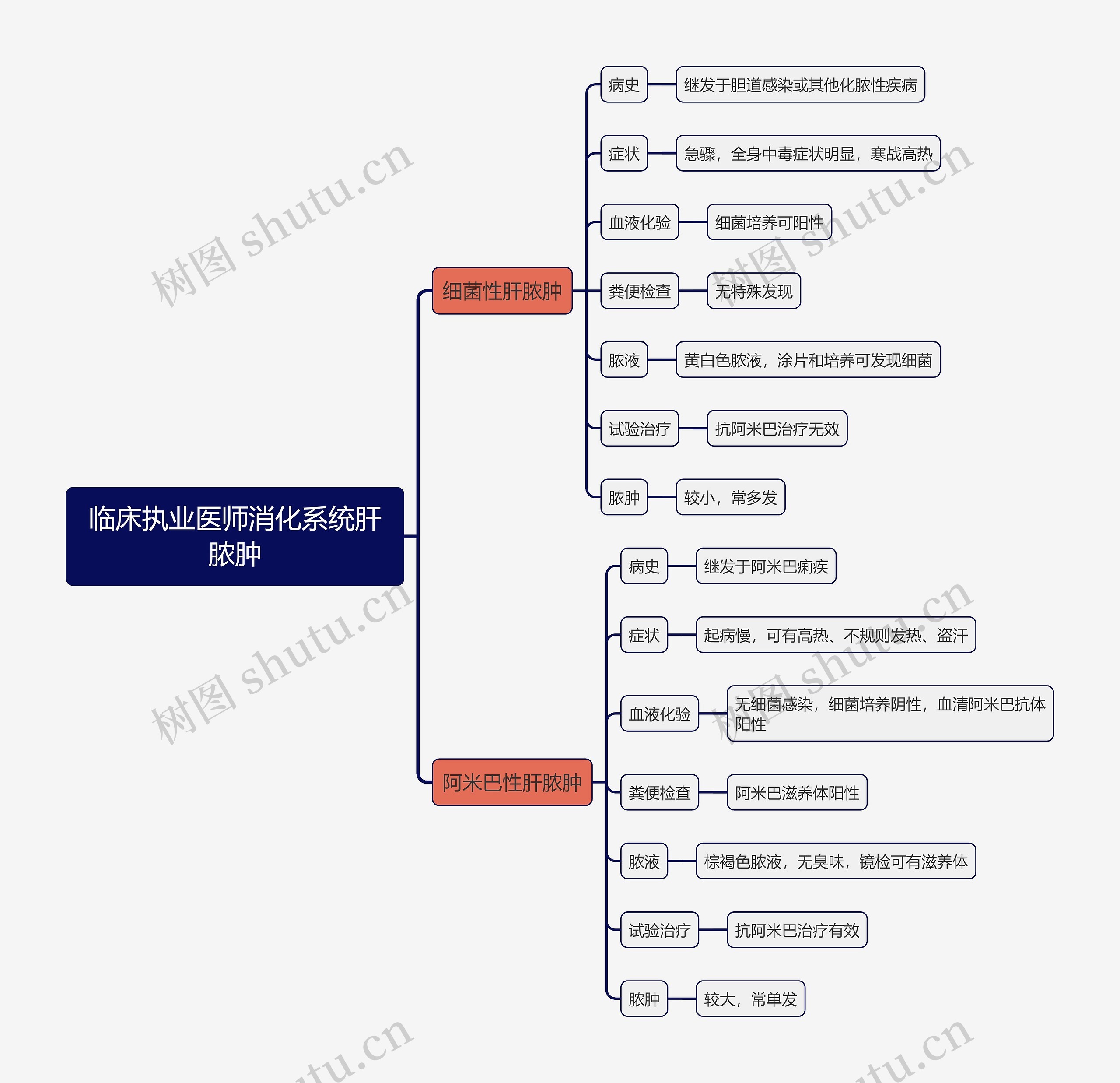 临床执业医师消化系统肝脓肿思维导图 临床执业医师消化系统肝脓肿思维导图