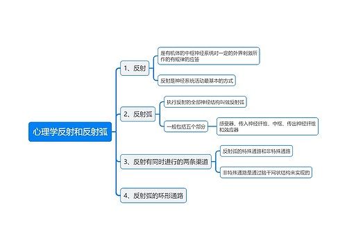 心理学反射和反射弧思维导图