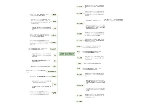 心理学名词解释归纳思维导图