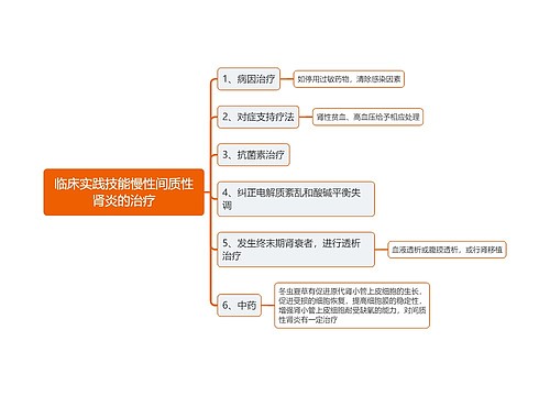 临床实践技能慢性间质性肾炎的治疗思维导图