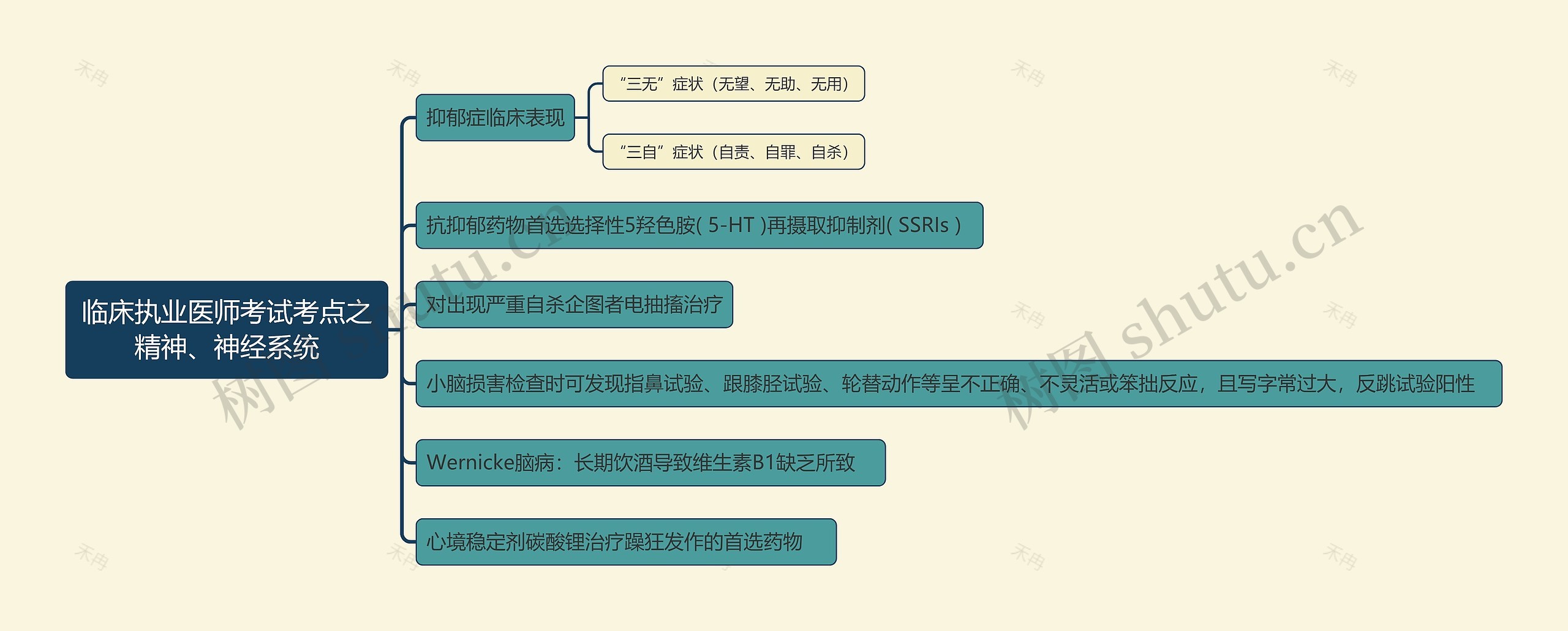 临床执业医师考试考点之精神、神经系统