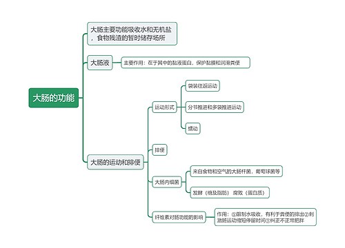 大肠的功能思维导图