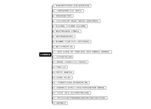生活健康饮食思维导图
