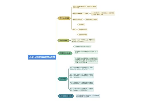 企业生命周期青春期思维导图