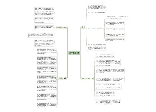 财务管理制度思维导图