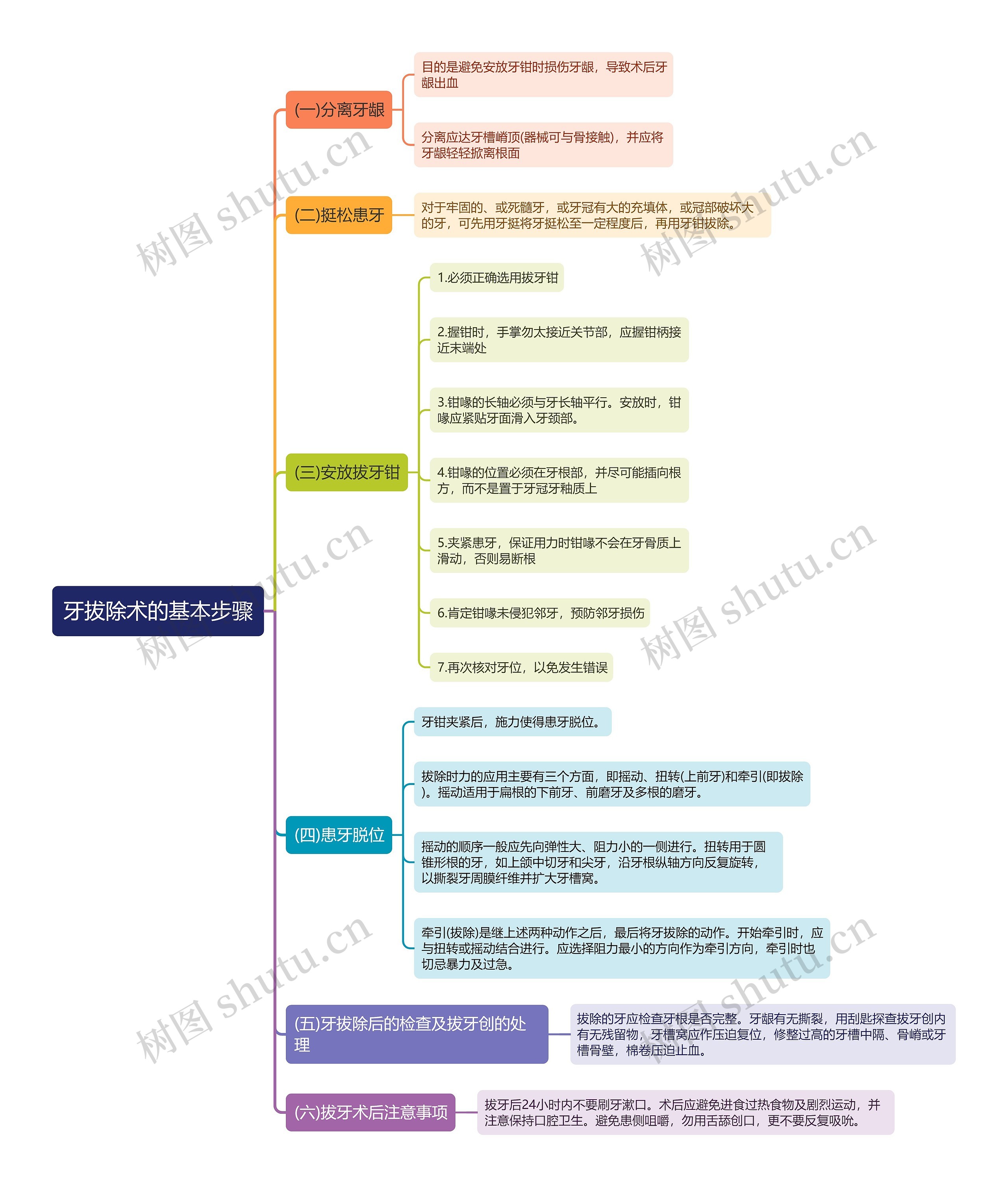 牙拔除术的基本步骤
