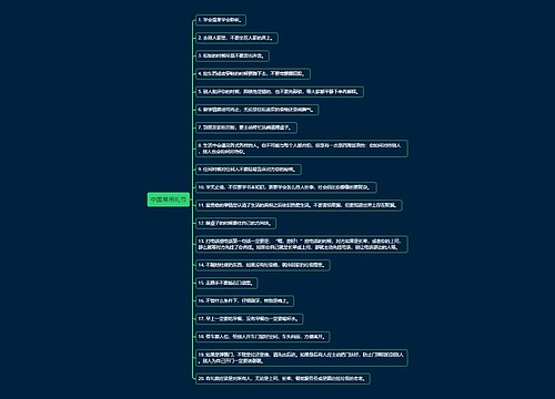 中国常用礼节思维导图