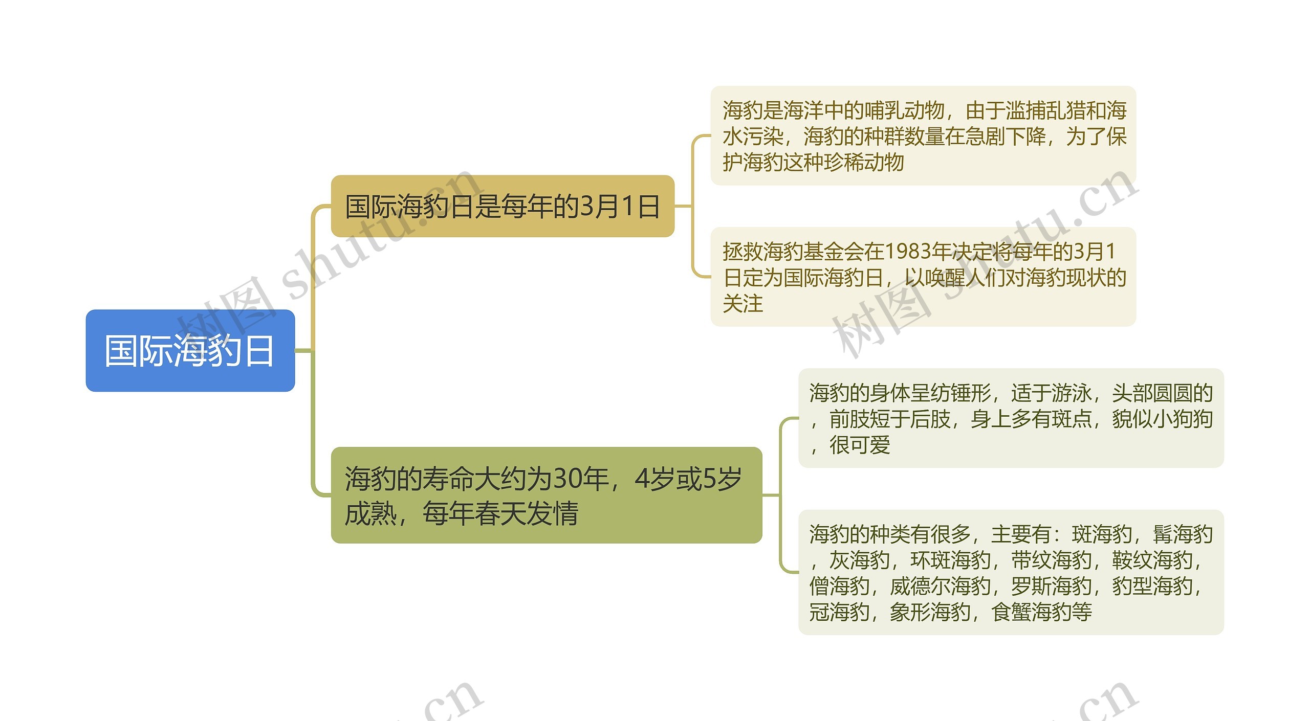 国际海豹日思维导图