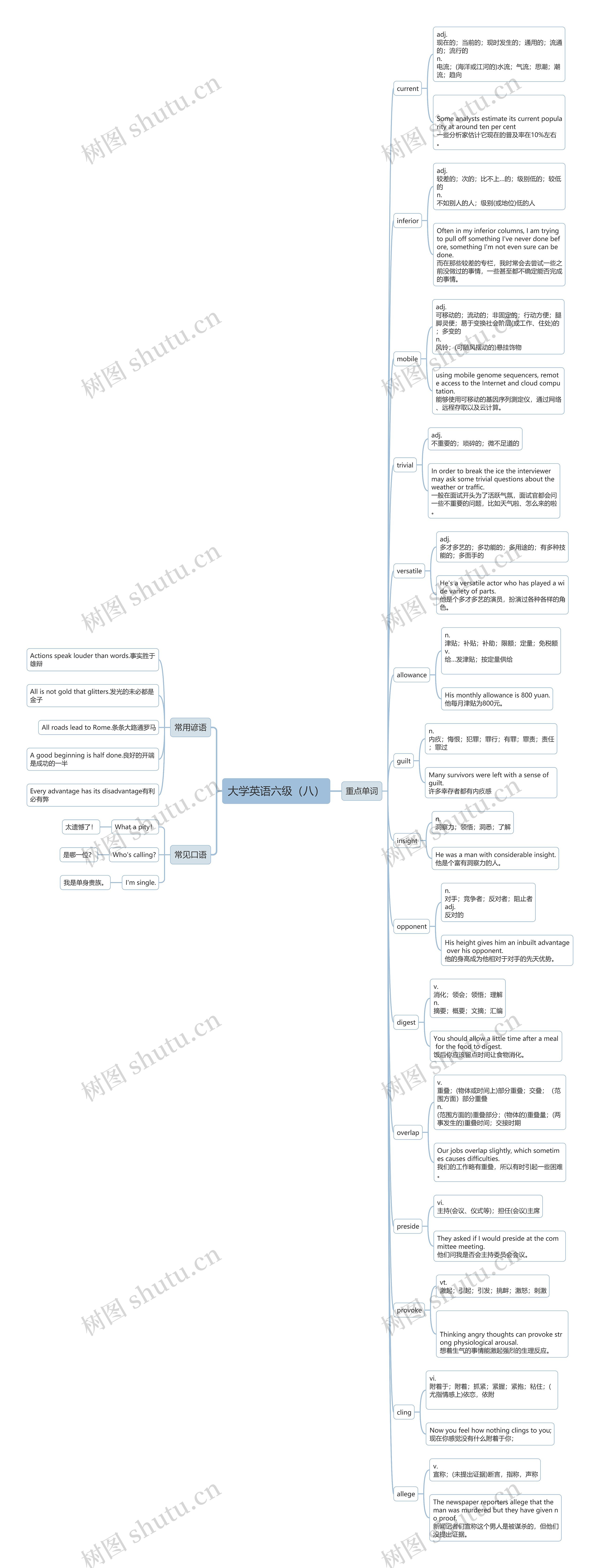 大学英语六级（八）思维导图