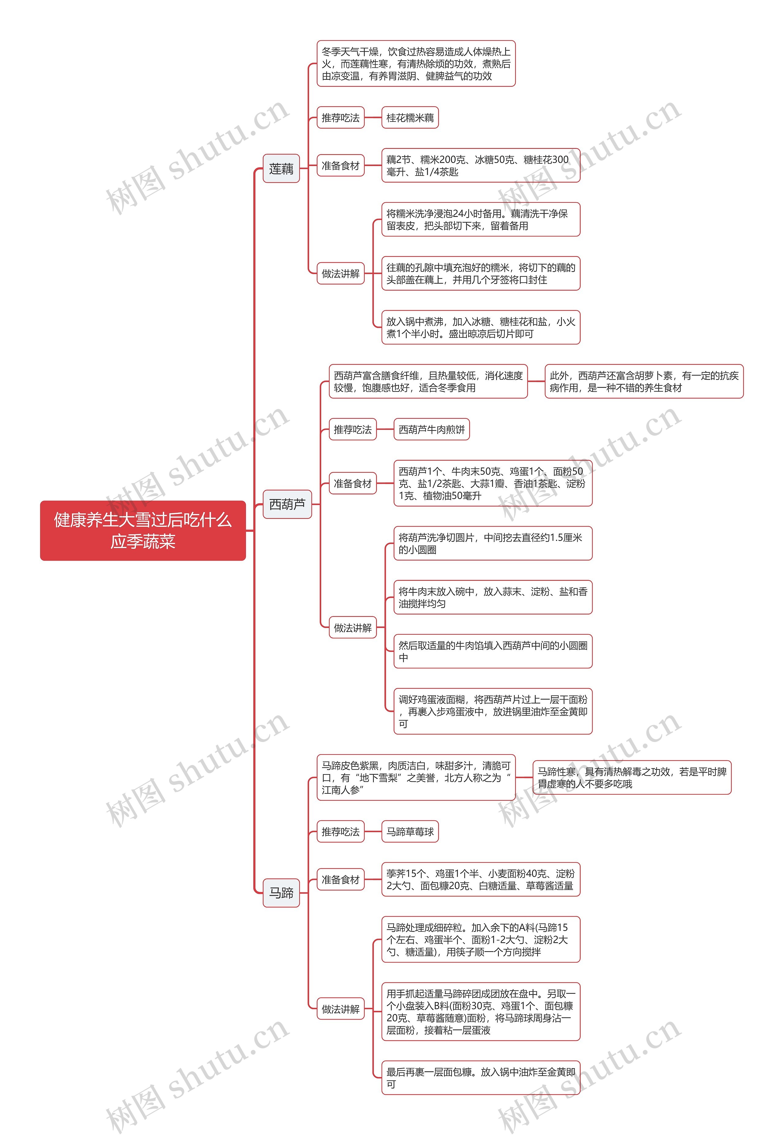 健康养生大雪过后吃什么应季蔬菜思维导图 健康养生大雪过后吃什么应季蔬菜思维导图