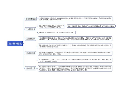 会计基本假设思维导图