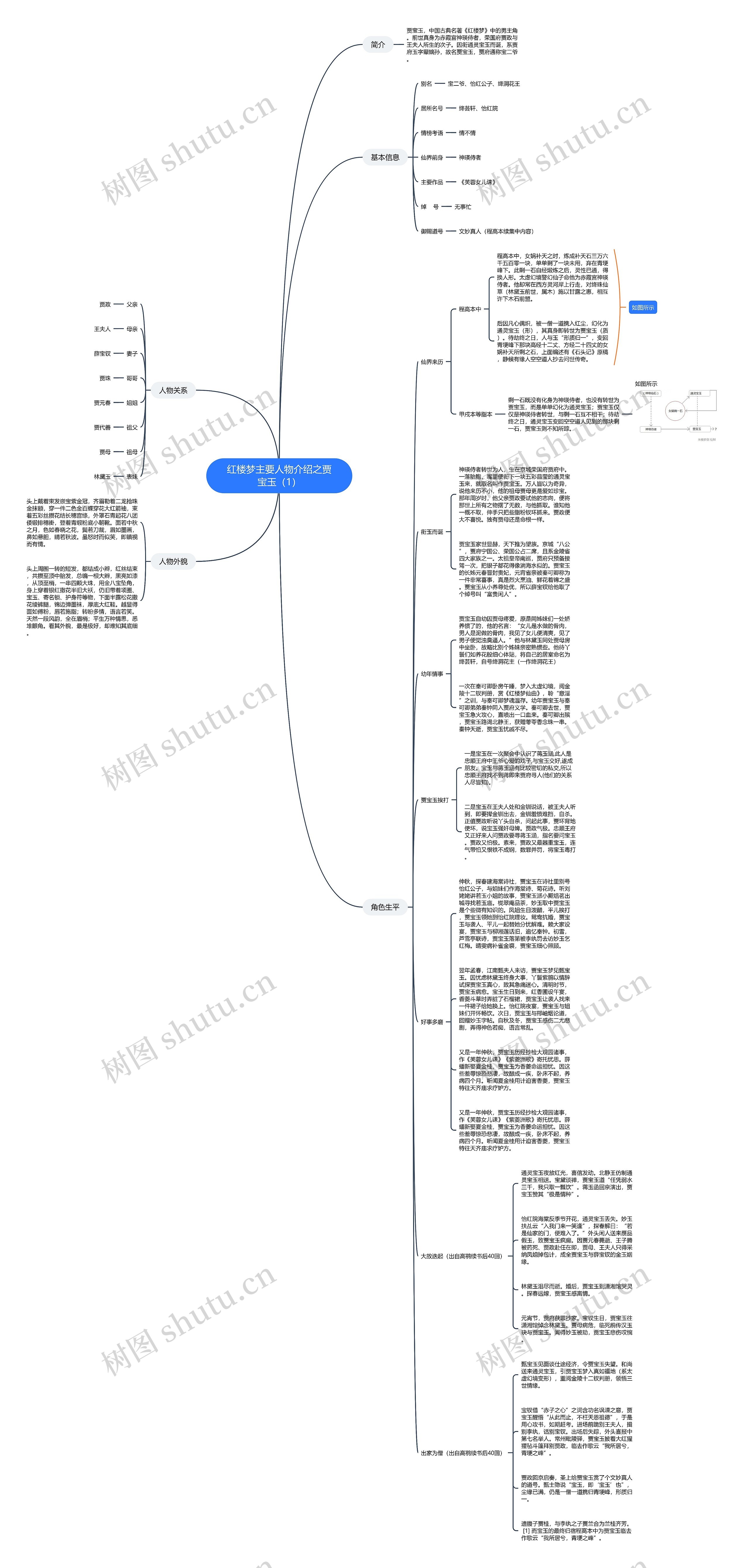 红楼梦之贾宝玉逻辑图（1）思维导图