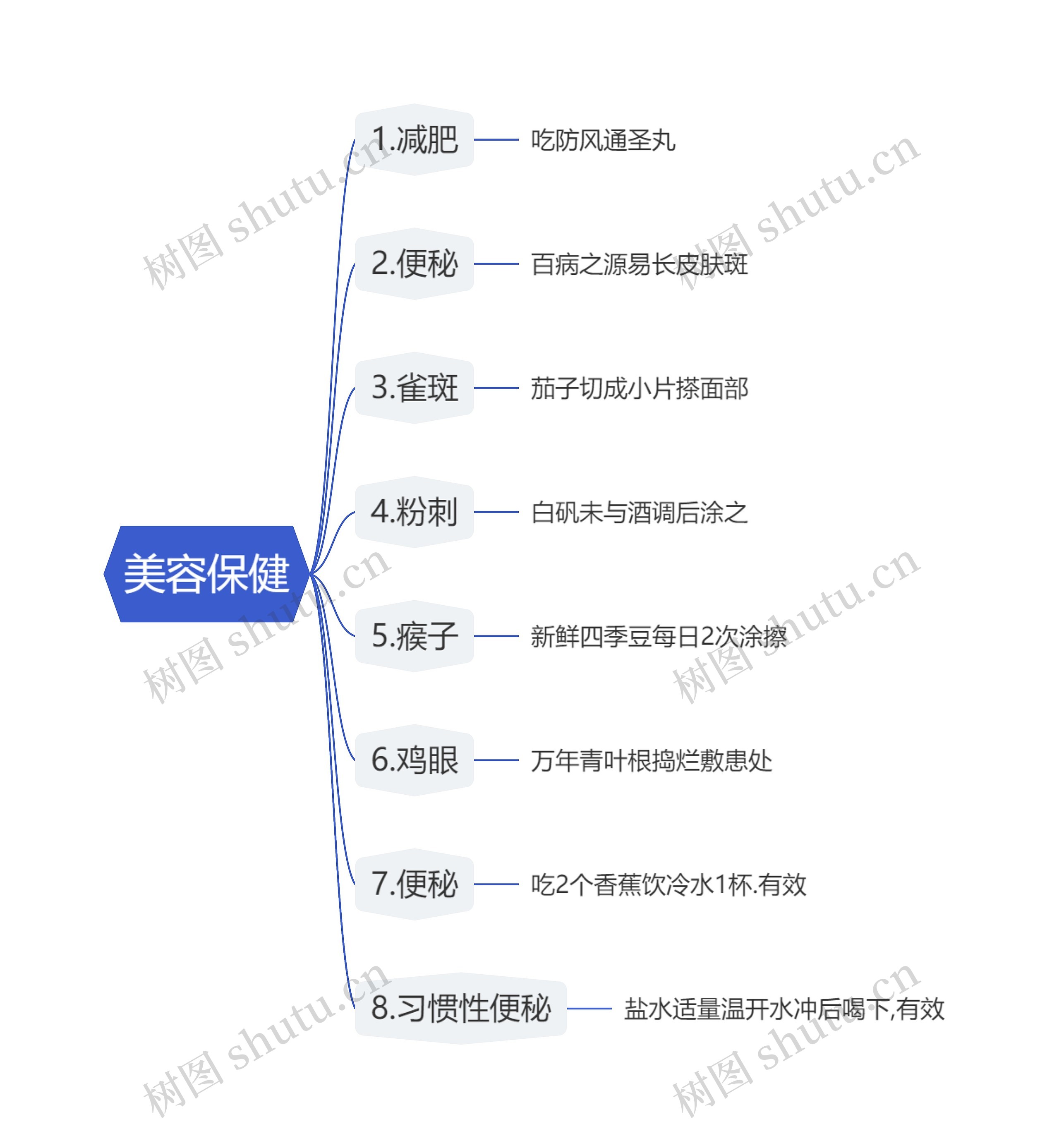 美容保健思维导图