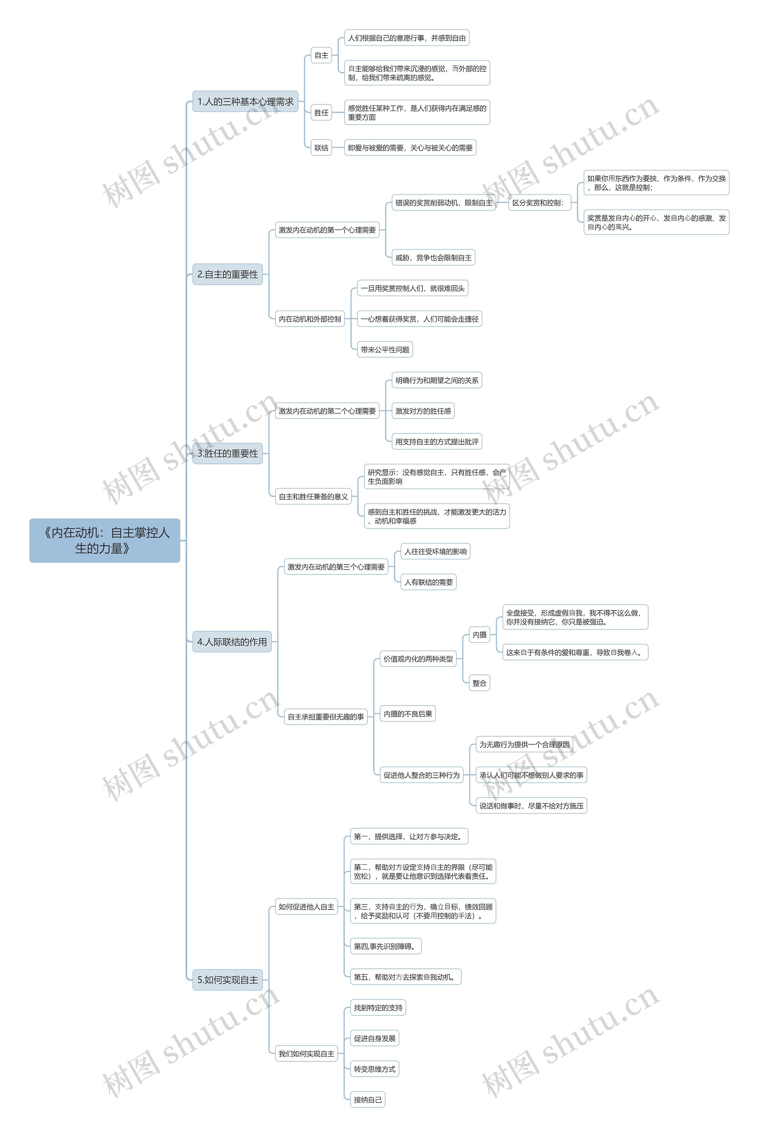 《内在动机：自主掌控人生的力量》读书笔记思维导图