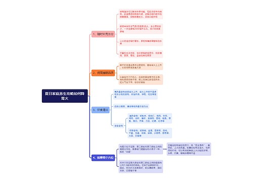 夏日家庭养生攻略如何降胃火思维导图