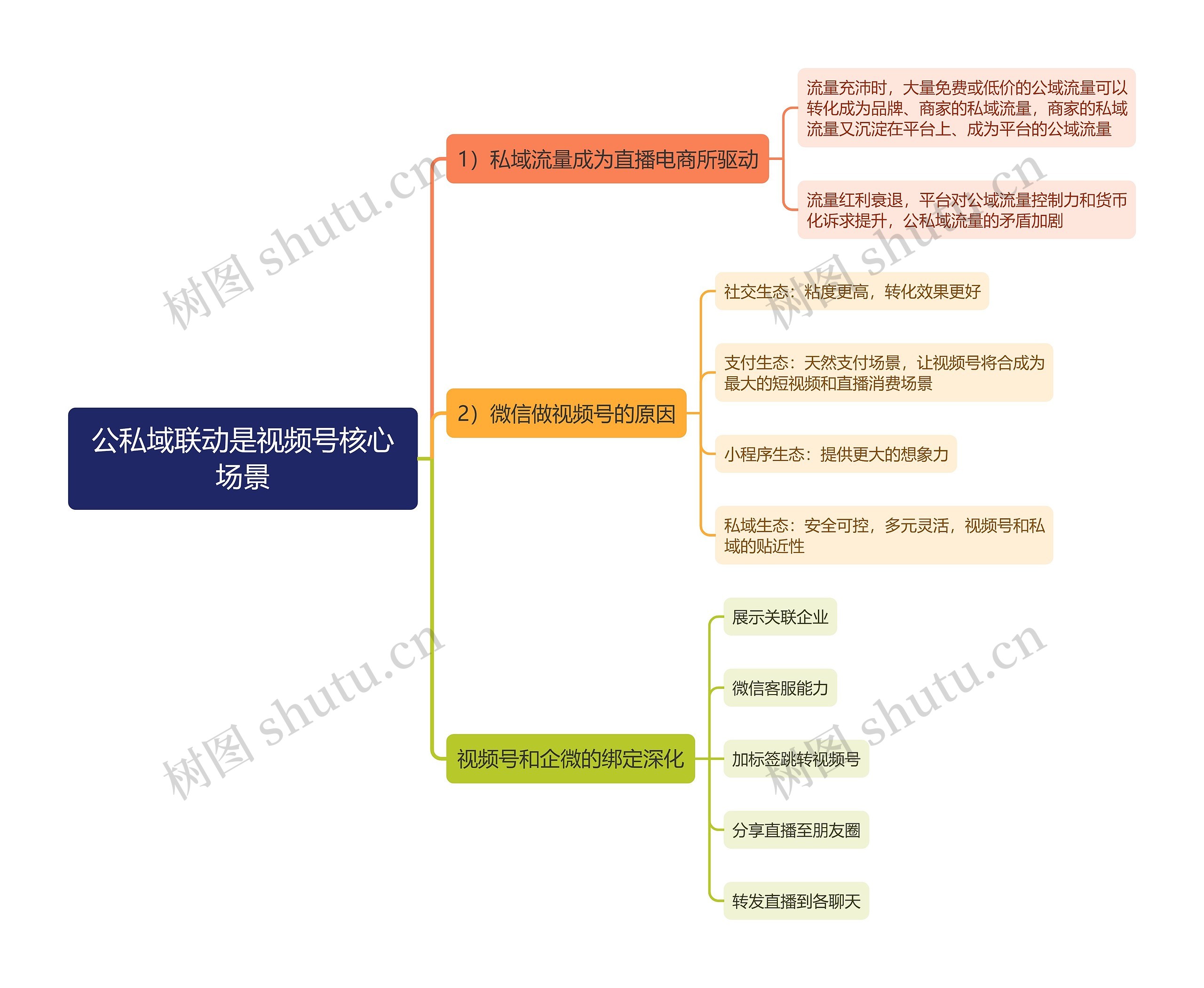 公私域联动是视频号核心场景思维导图