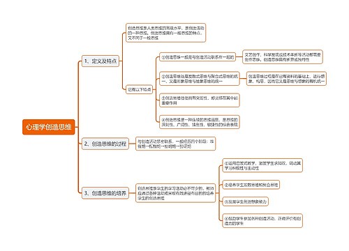 心理学创造思维思维导图