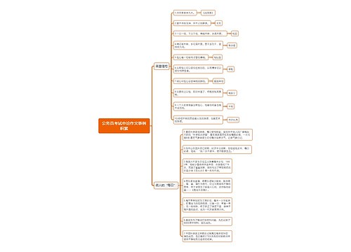 公务员考试申论作文事例积累思维导图