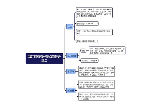 都江堰有哪些景点值得去玩二思维导图