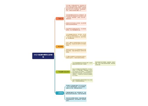 小红书直播有哪些注意事项思维导图