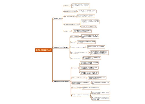 建筑电气工程施工技术思维导图