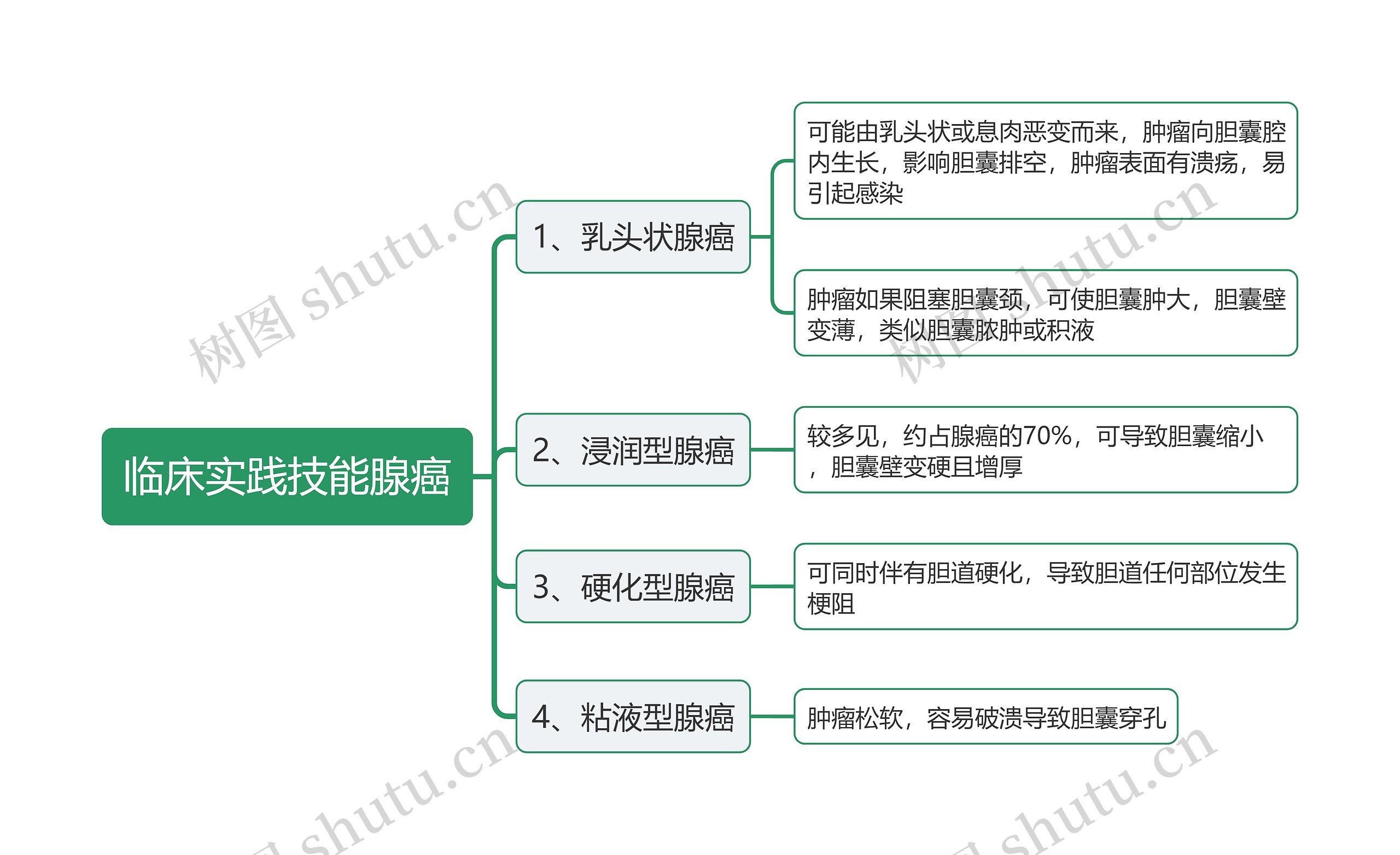 临床实践技能腺癌思维导图