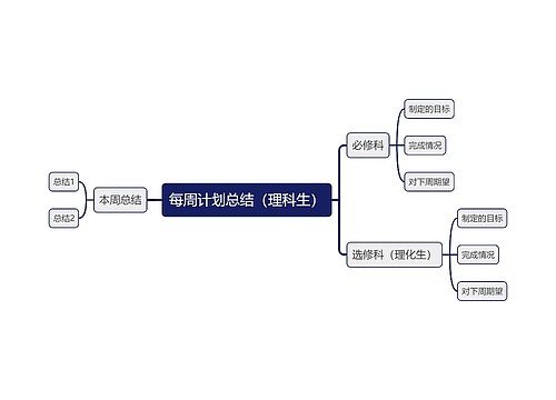 每周计划总结（理科生）