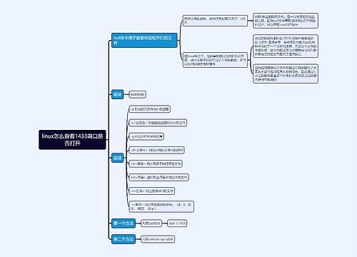 linux怎么查看1433端口是否打开思维导图