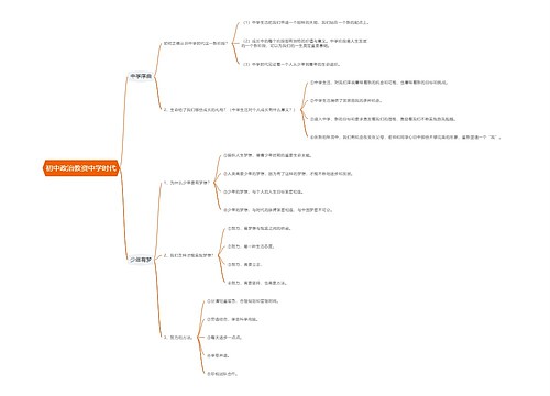 初中政治教资中学时代思维导图